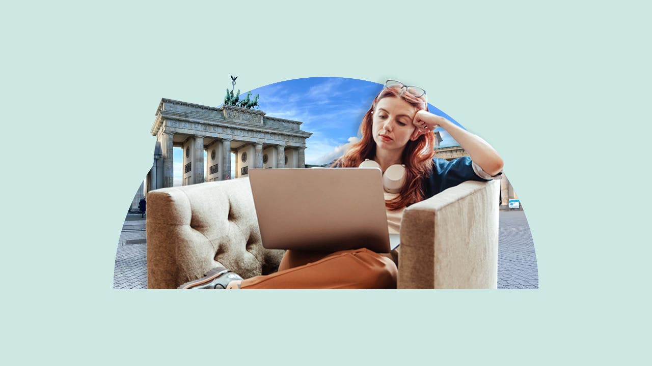 Bankrate's lead writer Ana Staples and the Brandenburg Gate