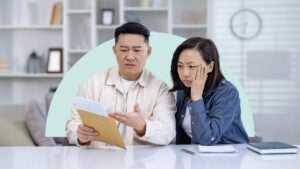Couple looking at paperwork