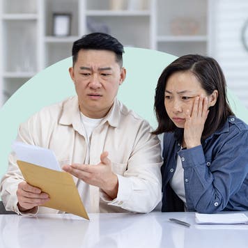 Couple looking at paperwork