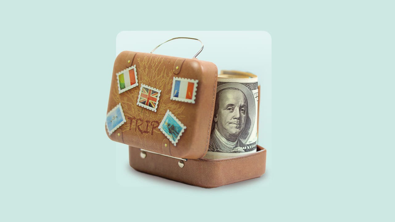 suitcase with money in it