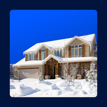 House covered in snow