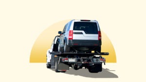 Image of a car being towed