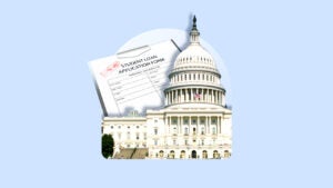 design image of a bill and capitol building
