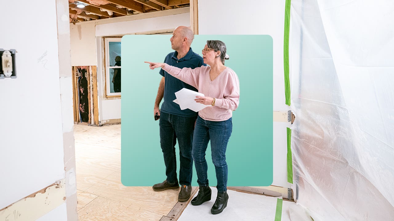 design image of a couple doing home improvement