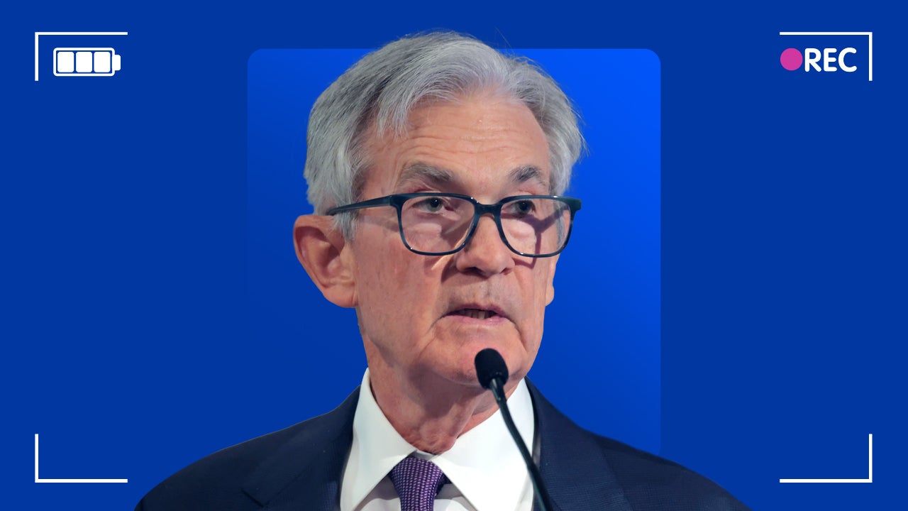 Design element including image of Jerome Powell