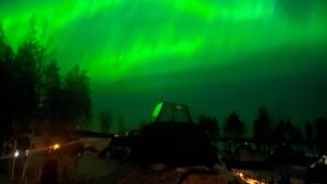 Photo of the Northern Lights over Finland.