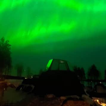 Photo of the Northern Lights over Finland.