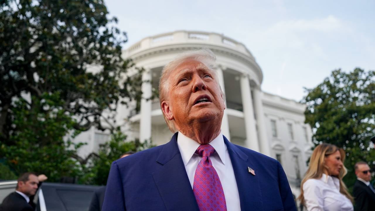 Donald Trump with the Capitol building in the background.