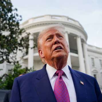 Donald Trump with the Capitol building in the background.
