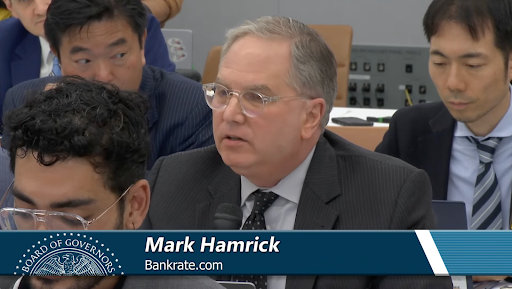 Mark Hamrick on TV asking questions