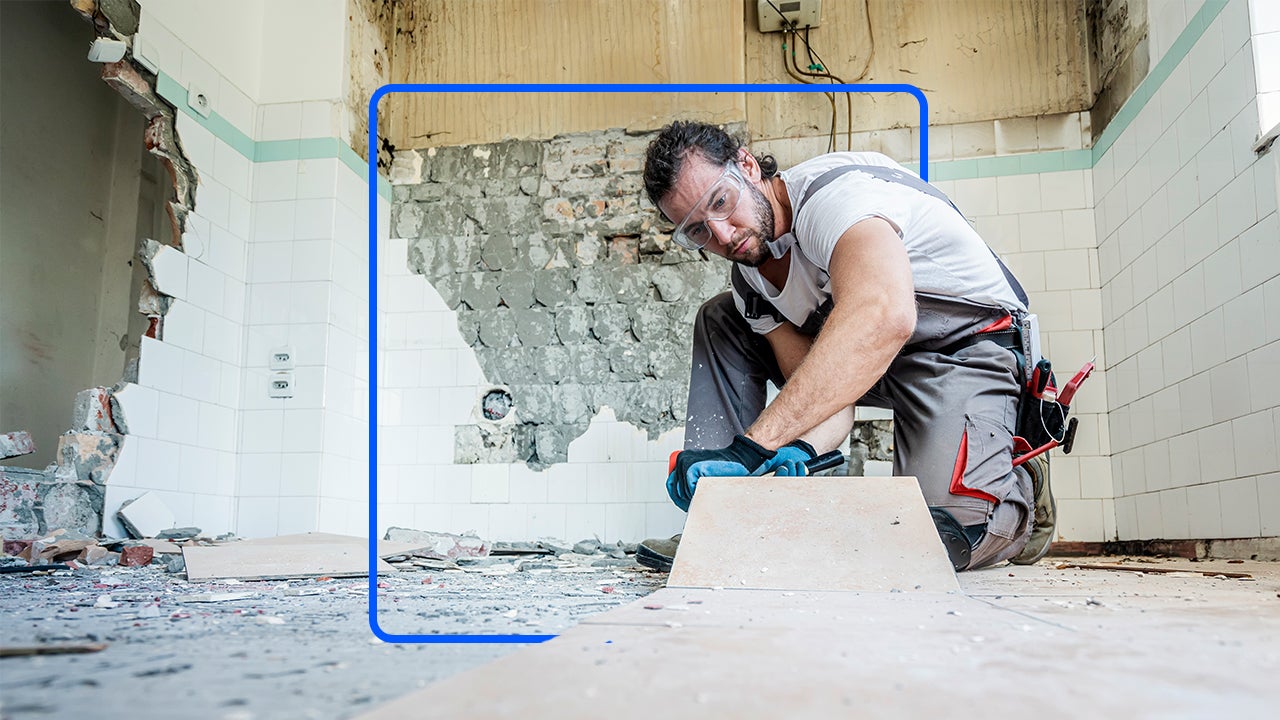 Person making repairs