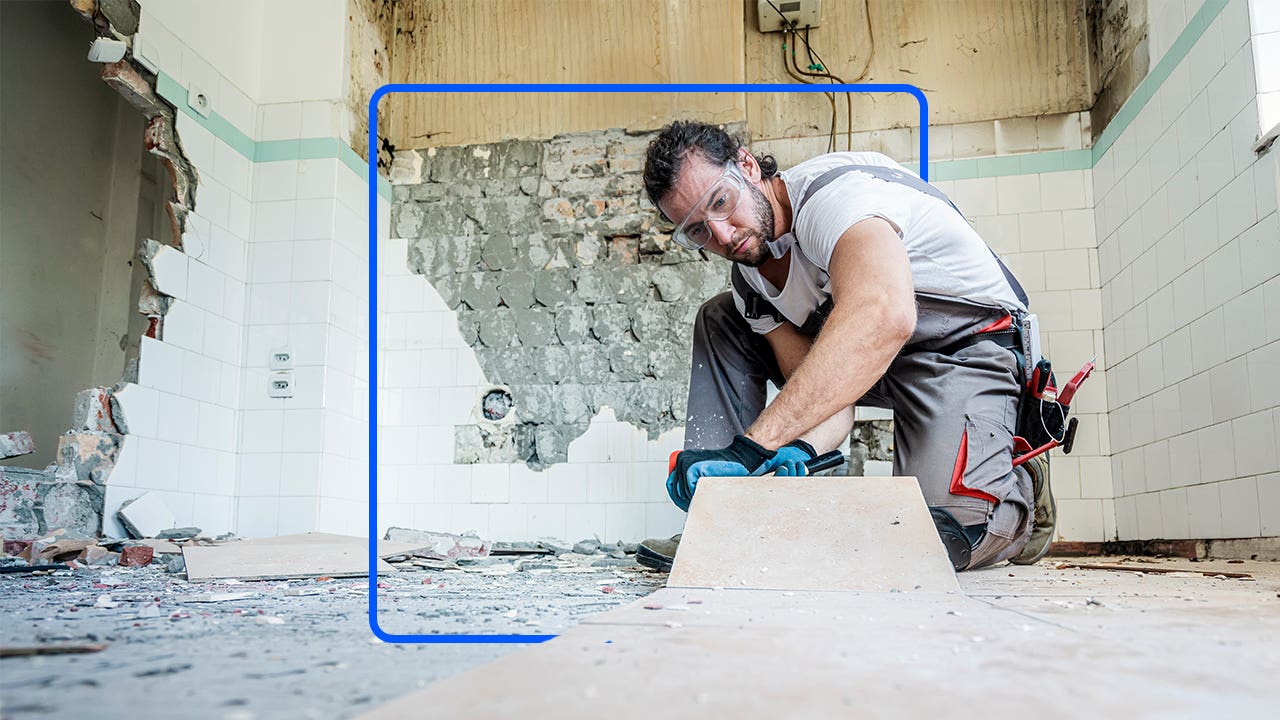 Person making repairs