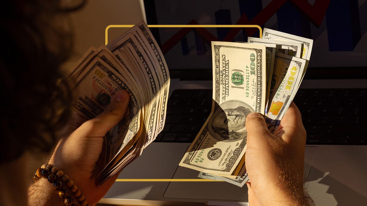 Photo of cash with design element