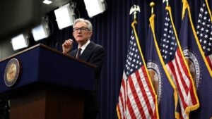 Federal Reserve Chair Powell Holds Press Conference On Interest Rates