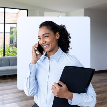 black female on phone