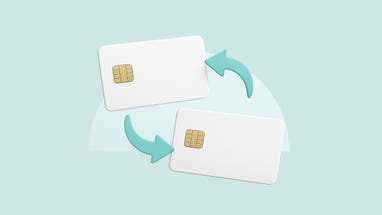 Design element of 2 credit cards