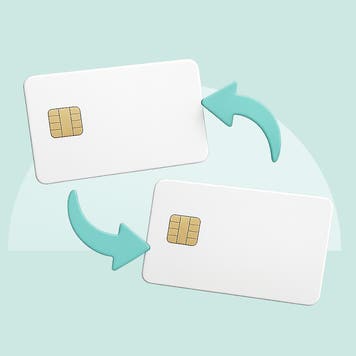 Design element of 2 credit cards