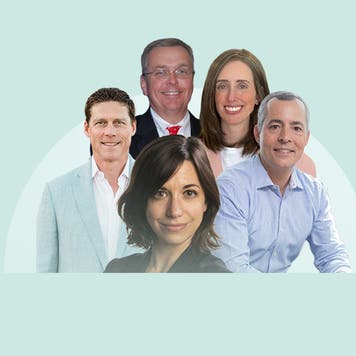 Student loan experts Lesley J. Turner, John Falb, Ken Ruggiero, Tom Graf and Sara Parrish.