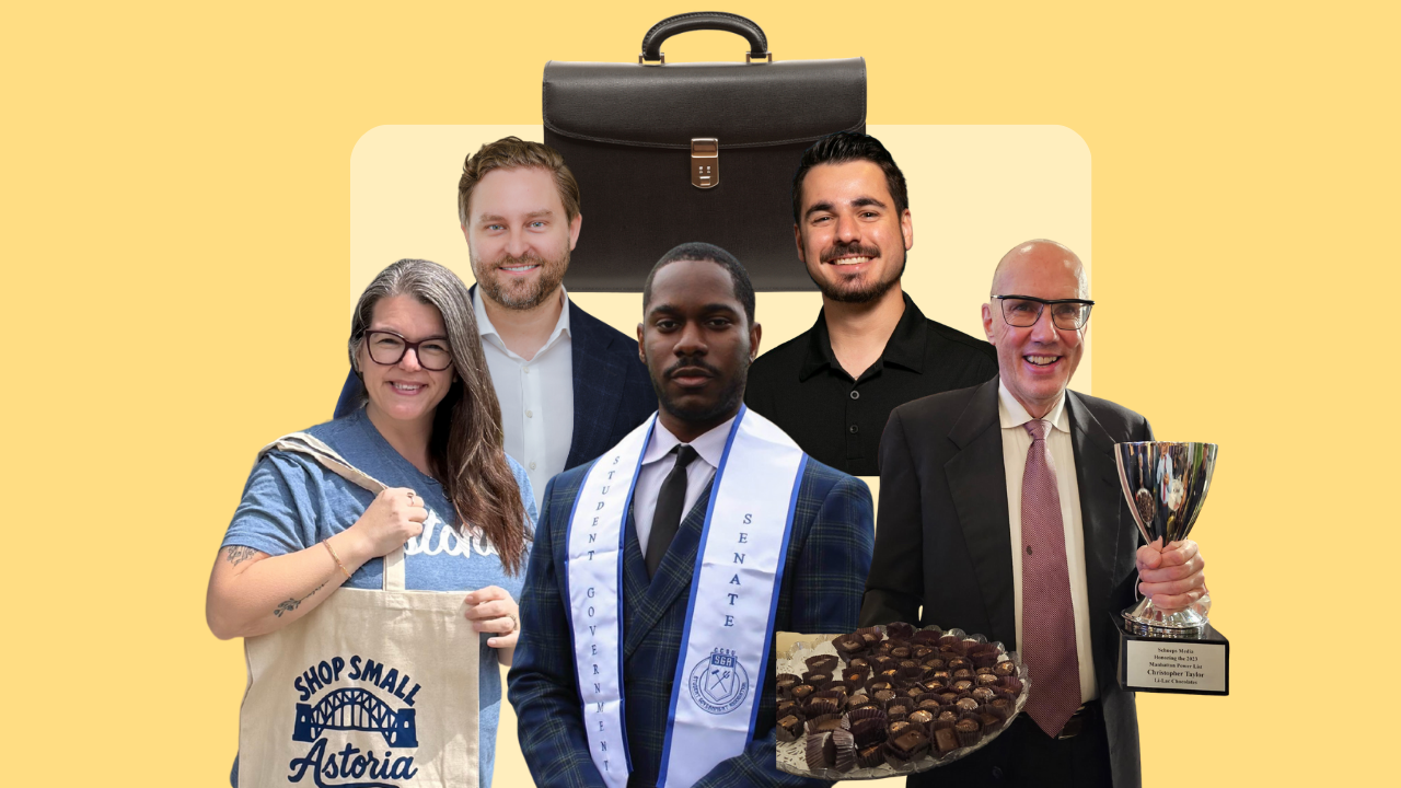 Illustration of workers and small business owners in front of a briefcase