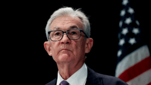 Jerome Powell, chairman of the US Federal Reserve, during the National Association of Business Economics (NABE) annual meeting in Philadelphia, Pennsylvania.